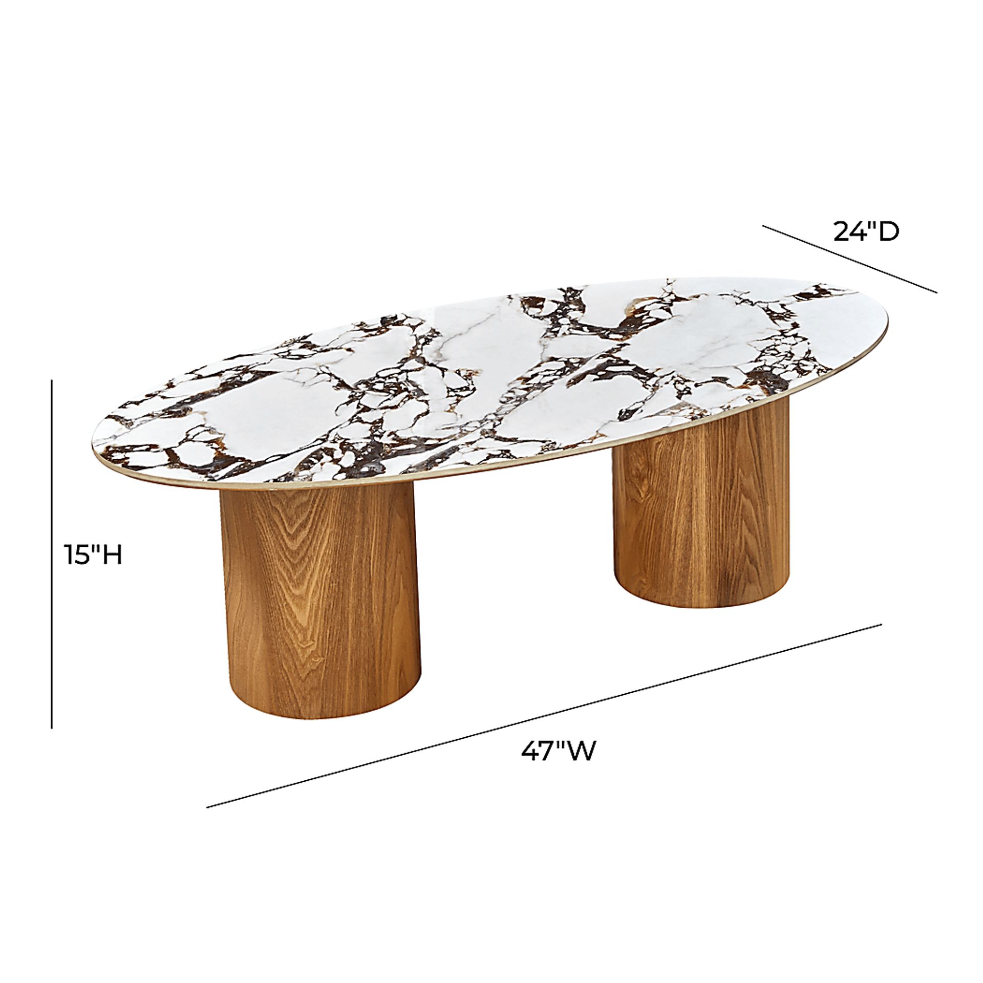 Chaytor White Marble Cocktail Table - Image 6