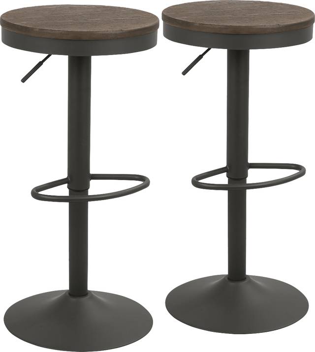 Chaz Gray Brown 3 Pc Bar Height Dining Set - Thumbnail - Image 5