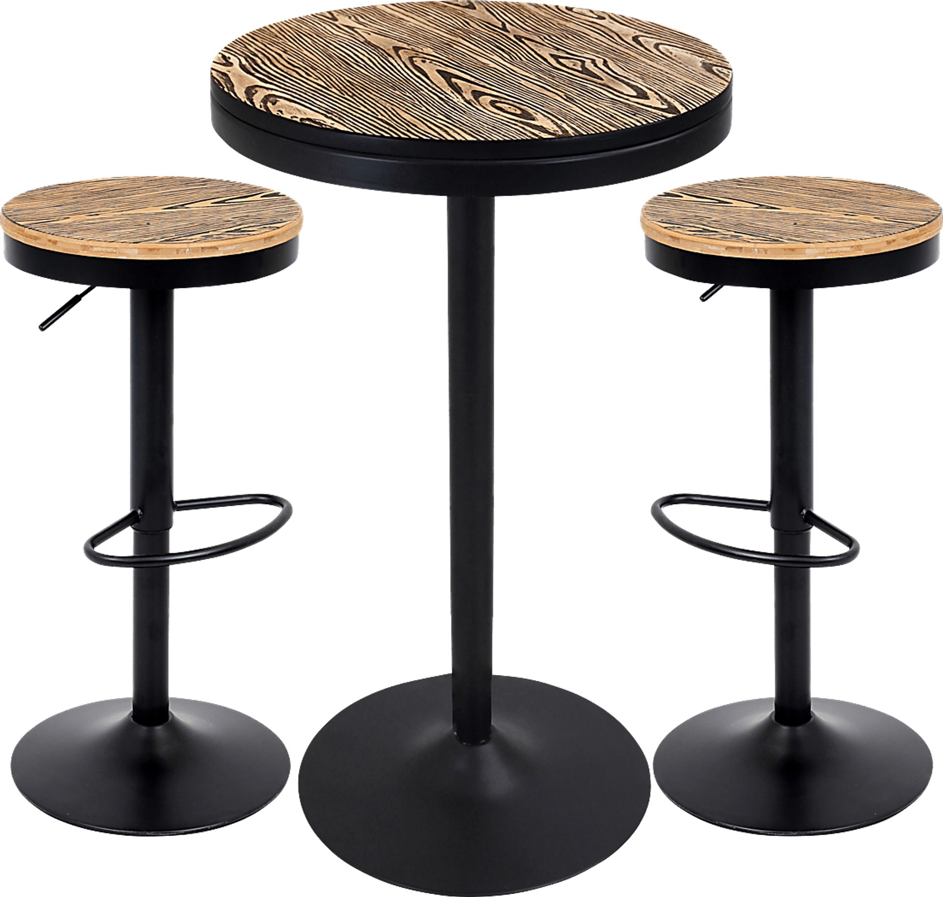 Chaz Light Brown 3 Pc Bar Height Dining Set - Image 1