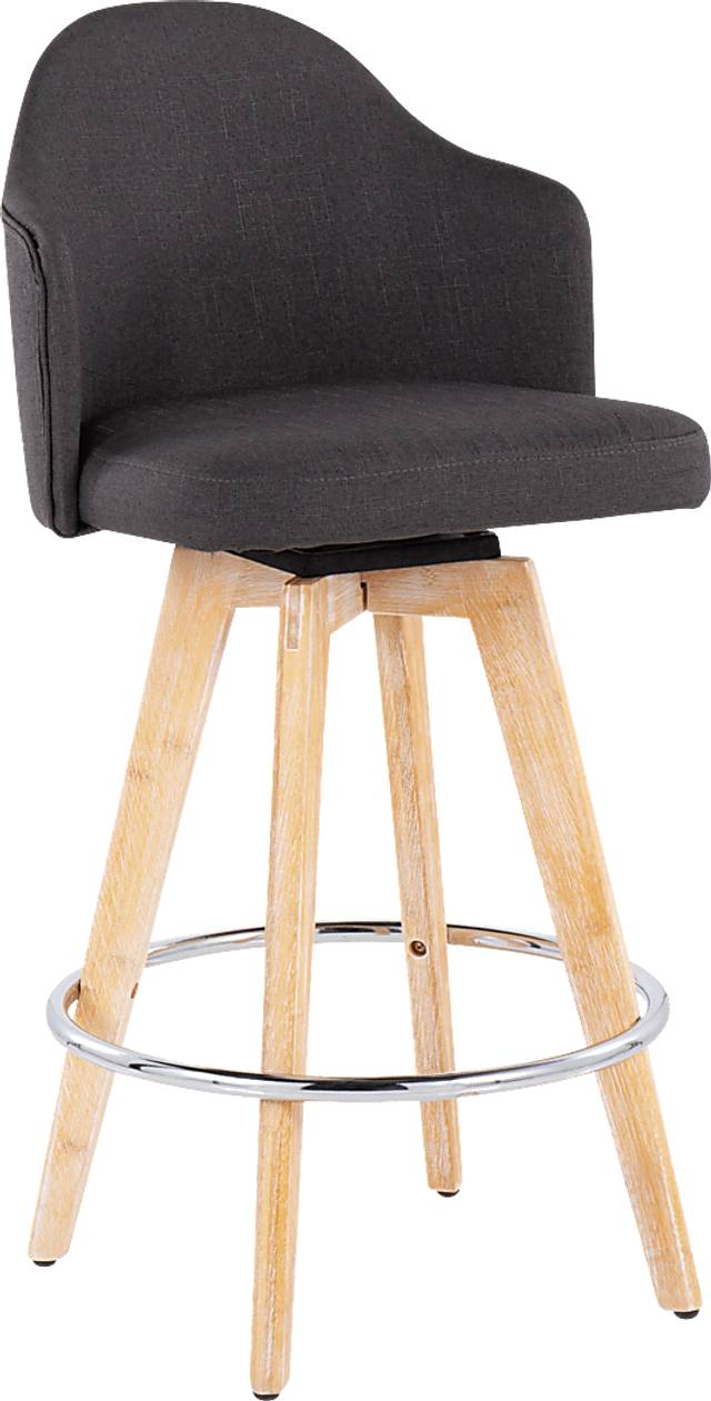 Chazmin Charcoal Counter Height Stool, Set of 2 - Thumbnail - Image 2