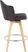 Chazmin Charcoal Counter Height Stool, Set of 2
