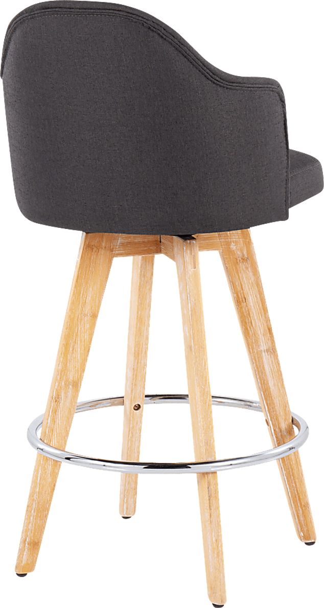 Chazmin Charcoal Counter Height Stool, Set of 2