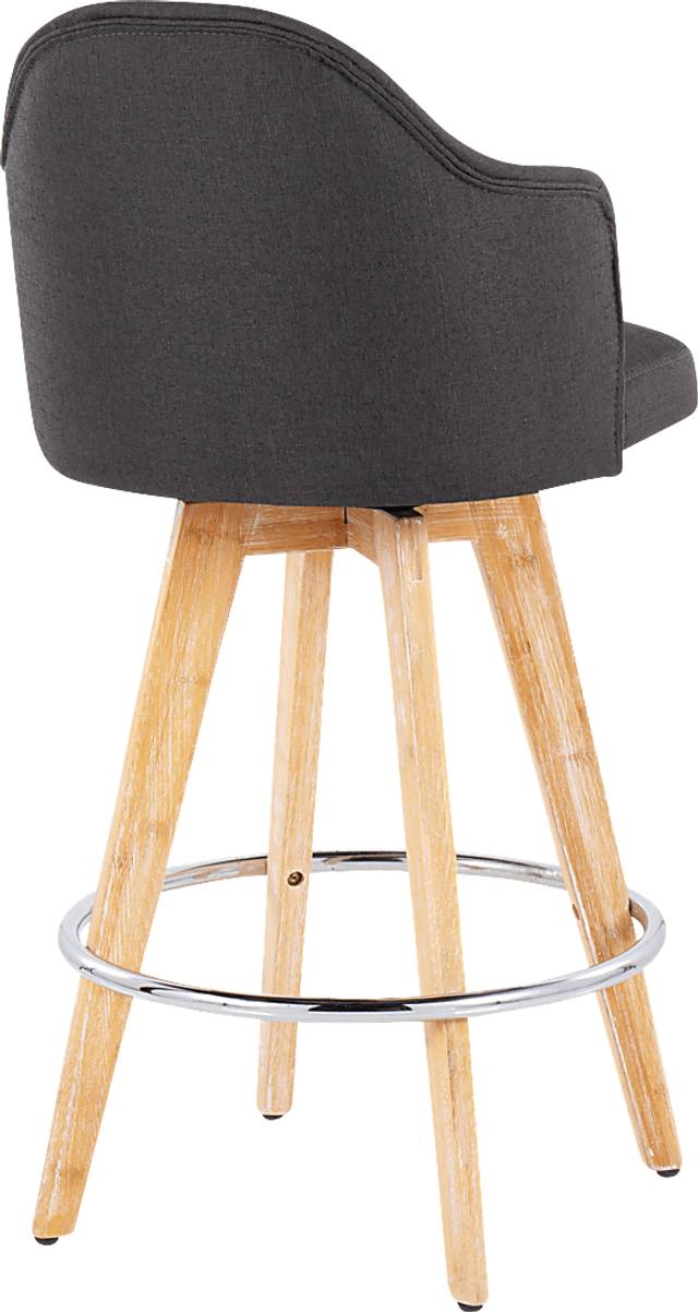 Chazmin Charcoal Counter Height Stool, Set of 2 - Thumbnail - Image 4