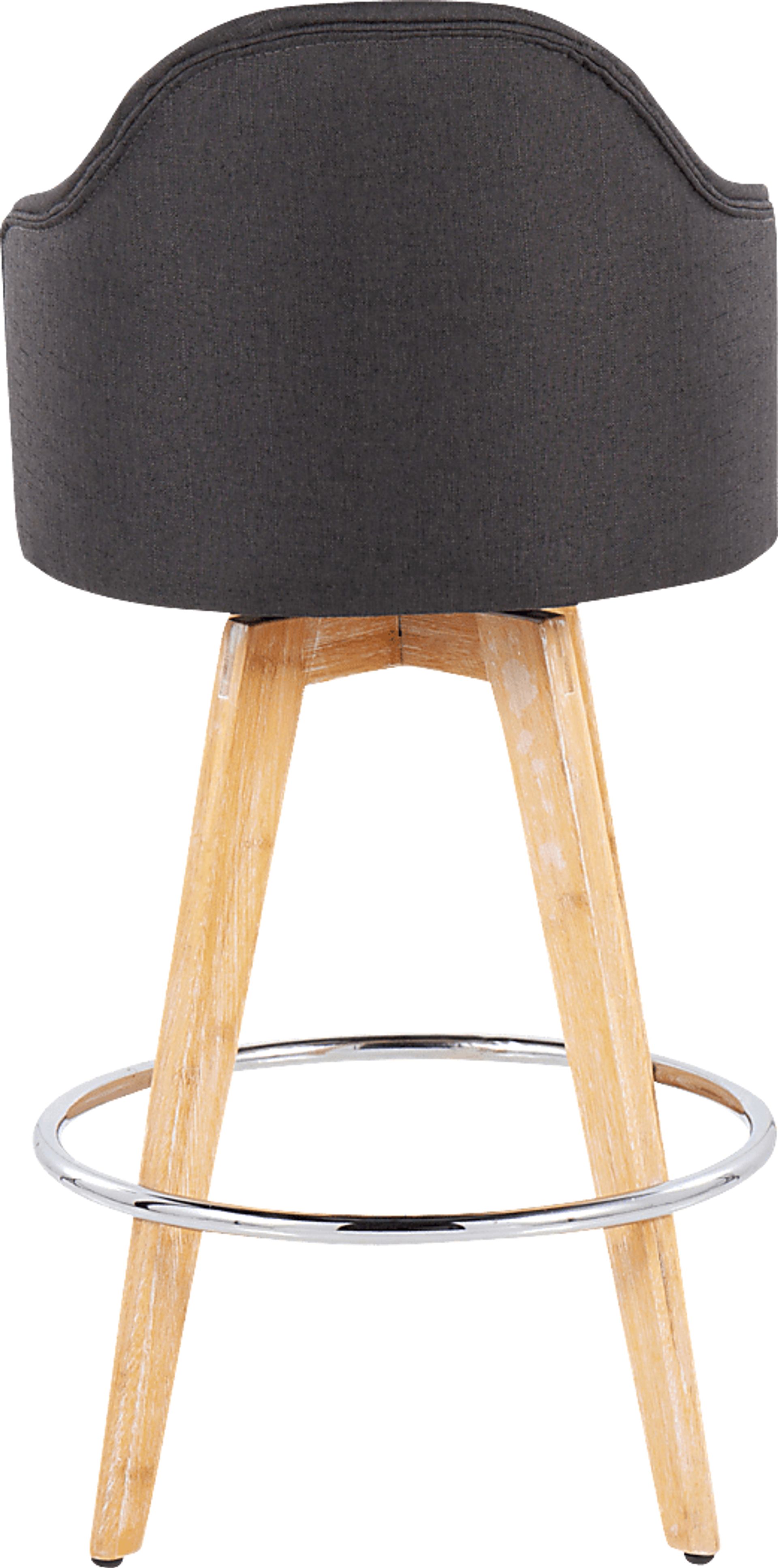 Chazmin Charcoal Counter Height Stool, Set of 2 - Image 5