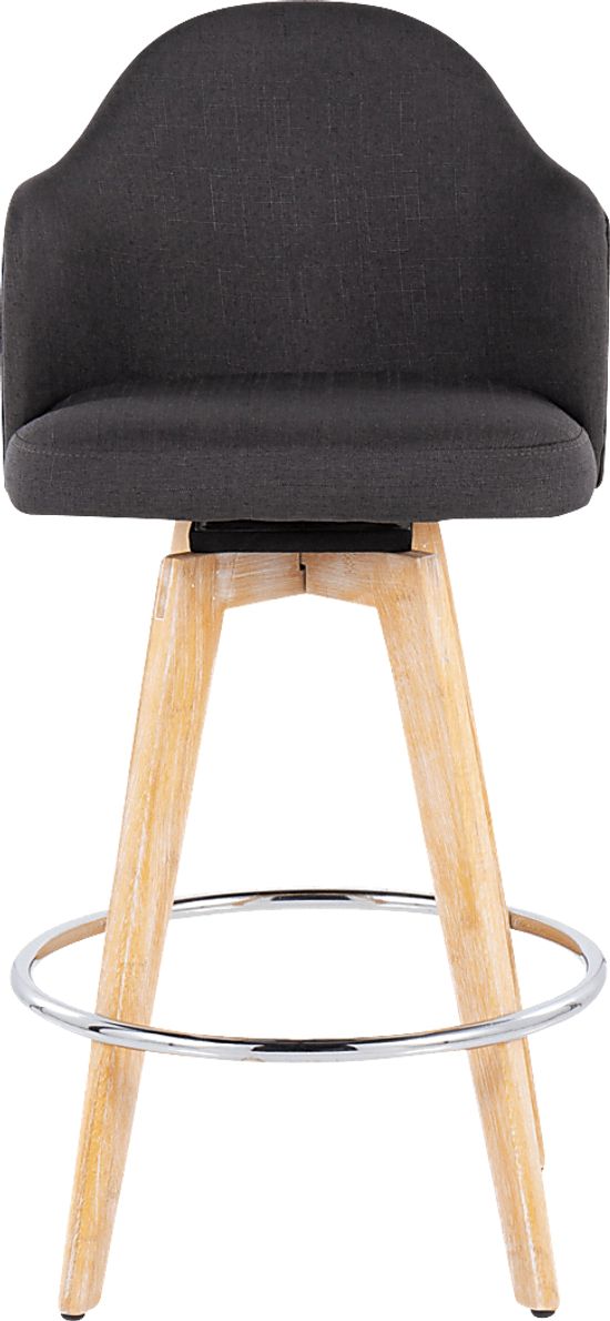Chazmin Charcoal Counter Height Stool, Set of 2