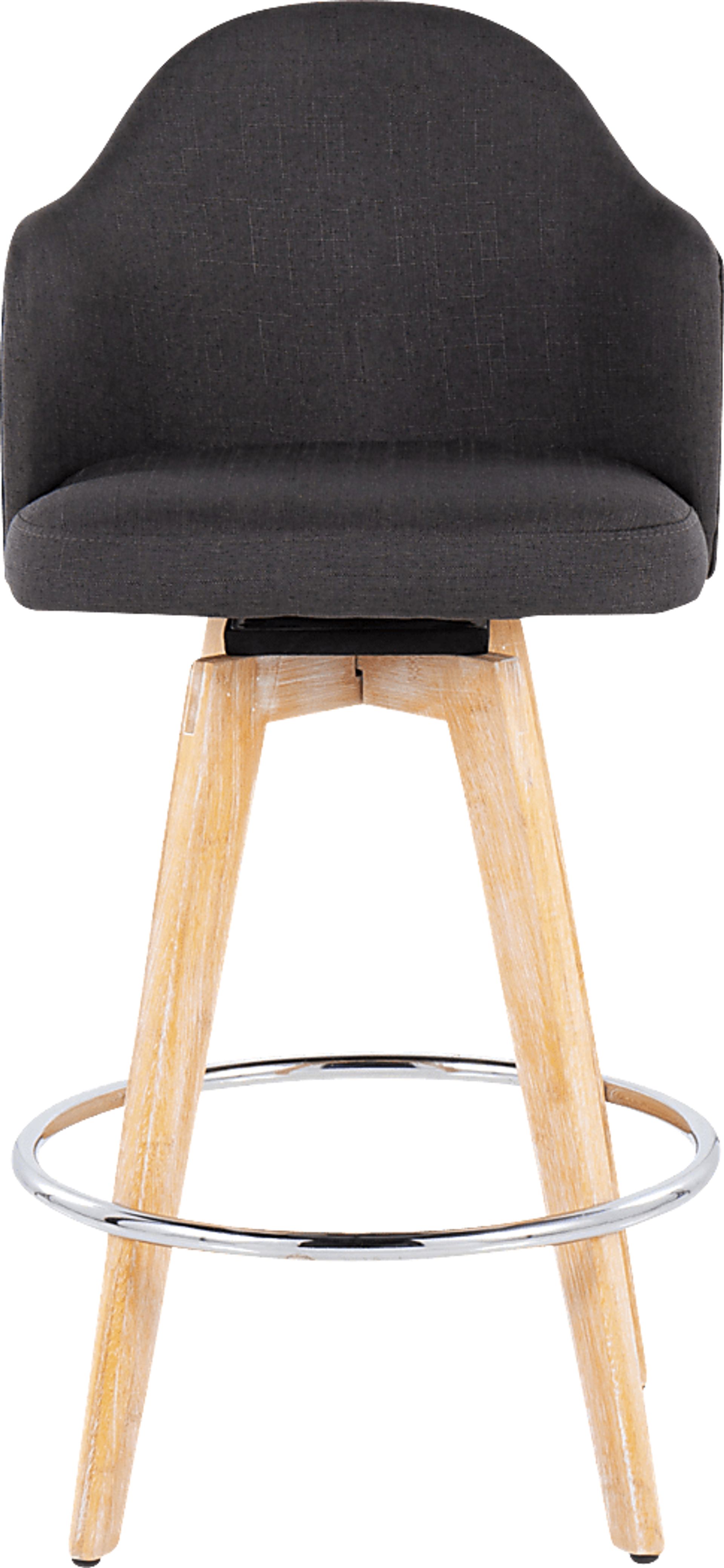 Chazmin Charcoal Counter Height Stool, Set of 2 - Image 6
