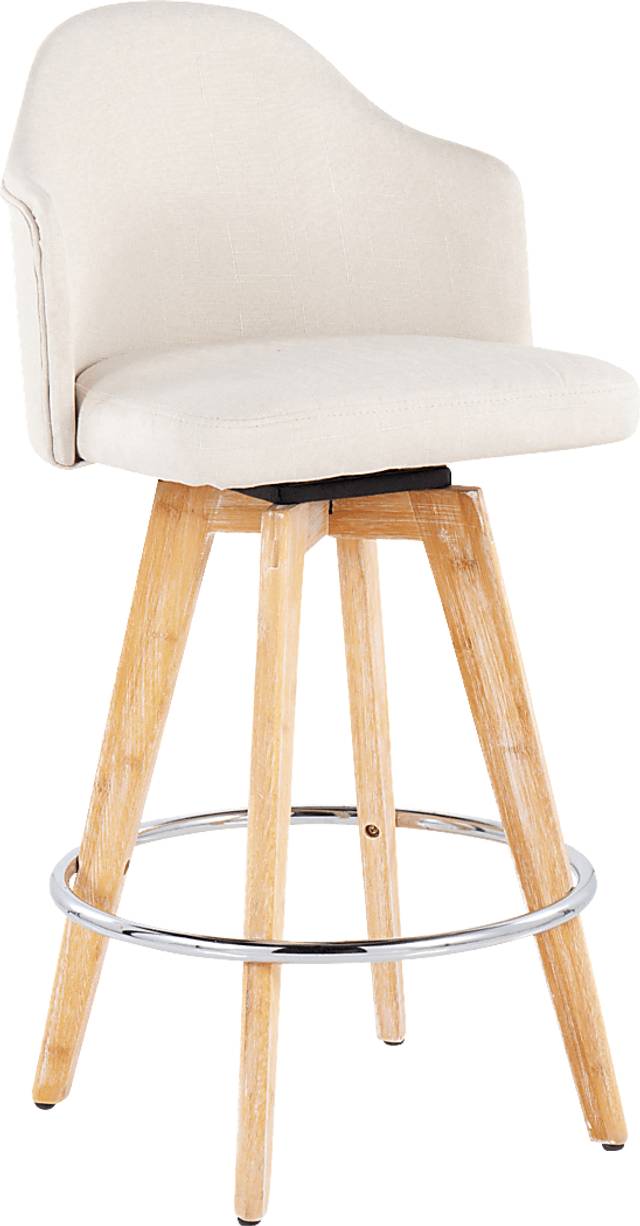 Chazmin Cream Counter Height Stool, Set of 2 - Thumbnail - Image 2