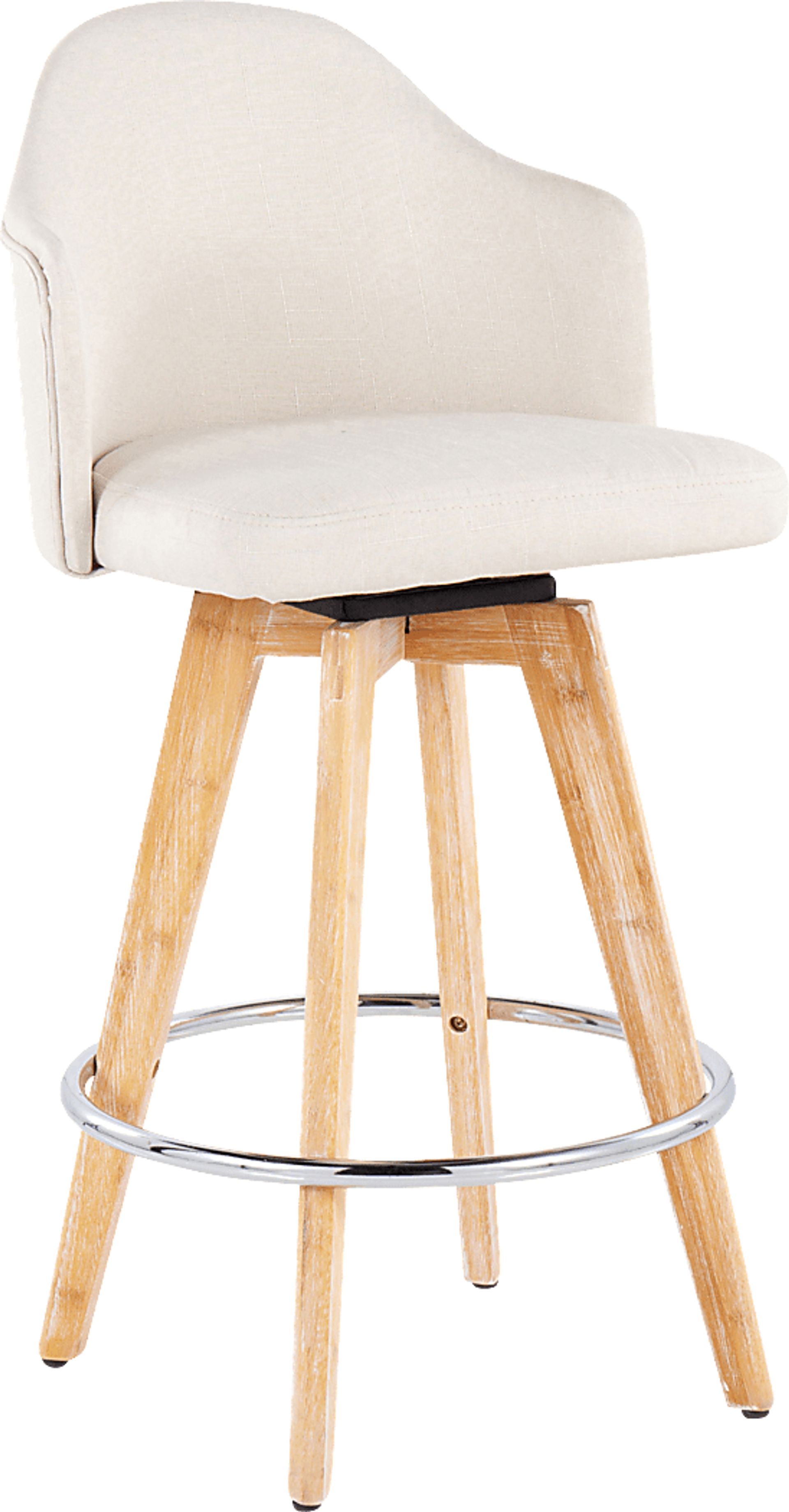 Chazmin Cream Counter Height Stool, Set of 2 - Image 2