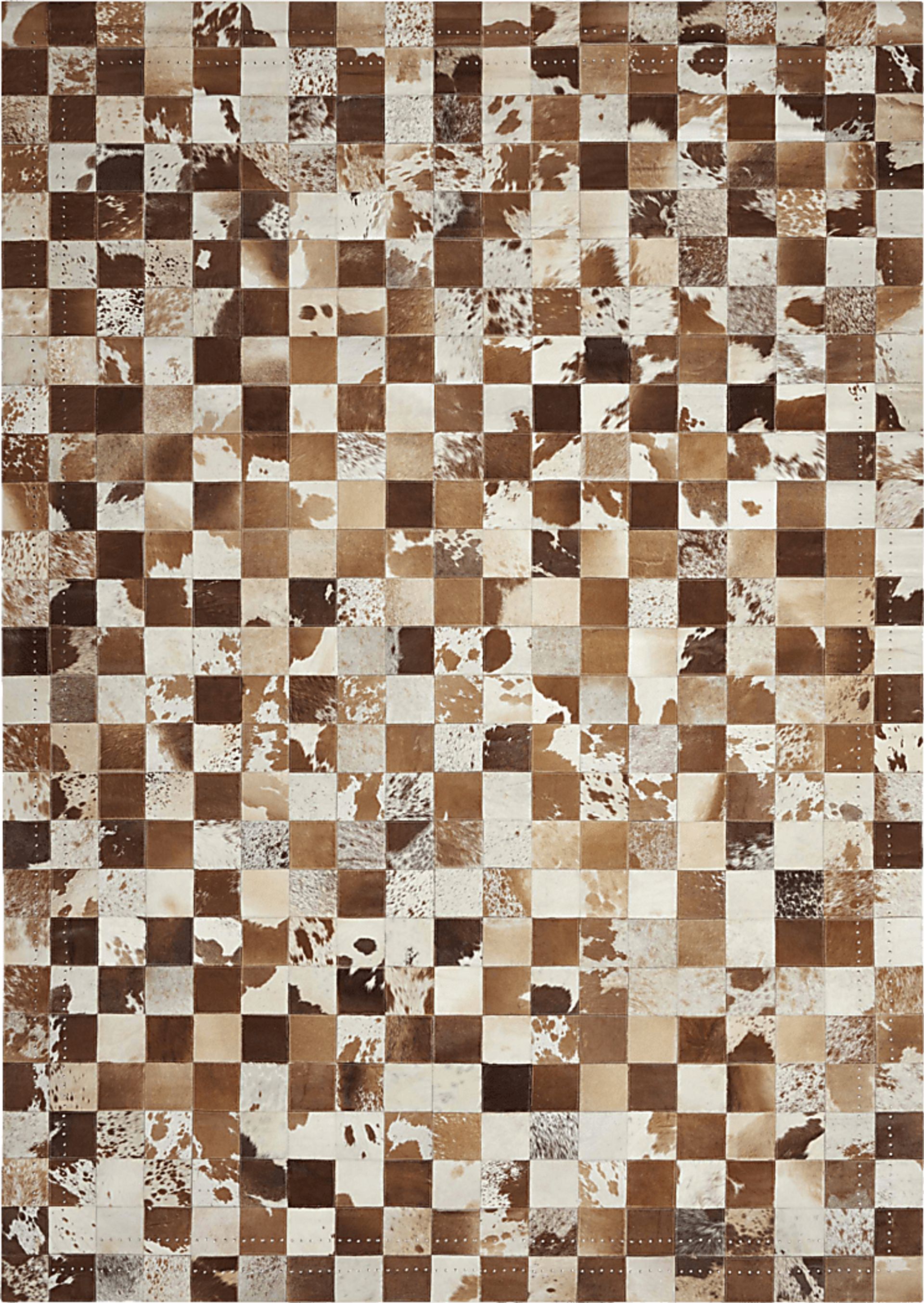 Checkmate Brown 8' x 11' Rug - Image 1