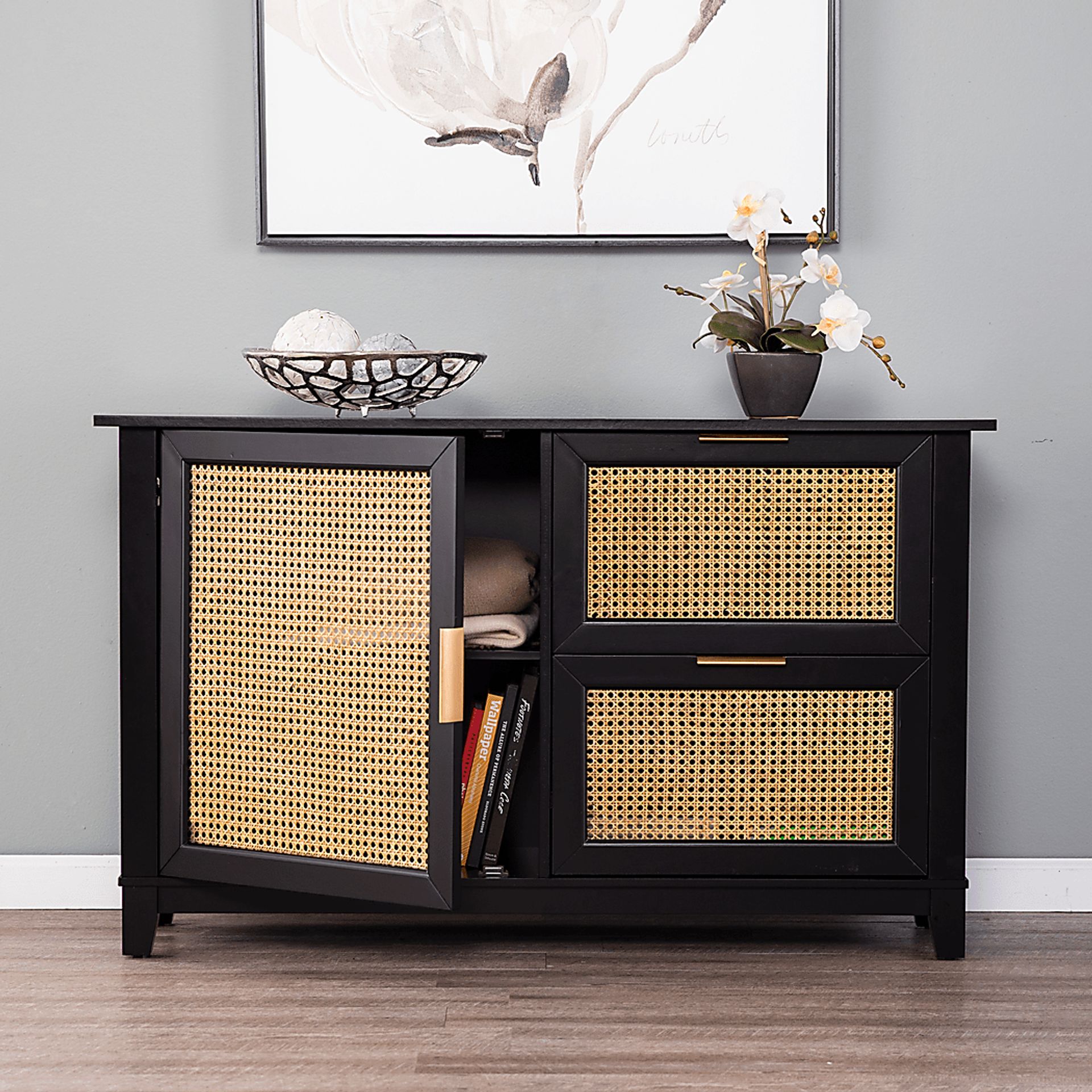 Checkshire Black Accent Cabinet - Image 4