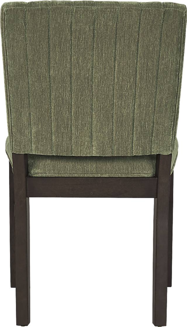 Cheetham Hill Espresso 90 in. 5 Pc Dining Room with Green Chairs - Thumbnail - Image 8