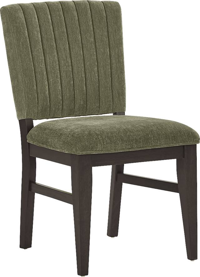 Cheetham Hill Espresso 90 in. 5 Pc Dining Room with Green Chairs - Thumbnail - Image 6