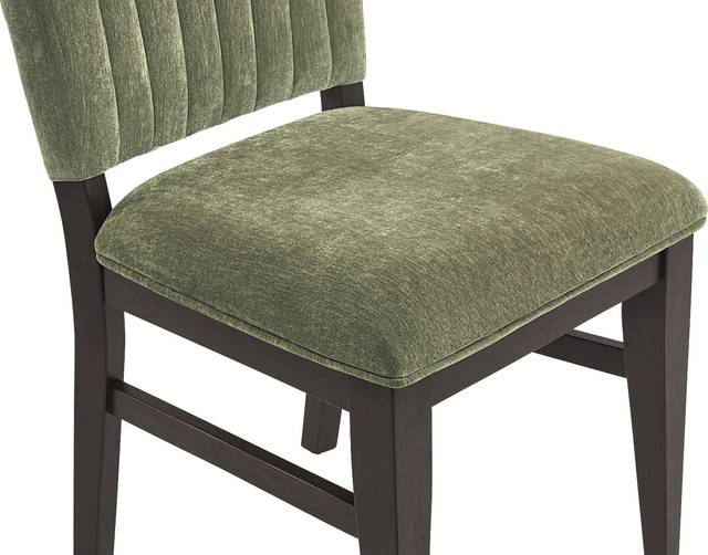 Cheetham Hill Espresso 90 in. 5 Pc Dining Room with Green Chairs - Thumbnail - Image 9