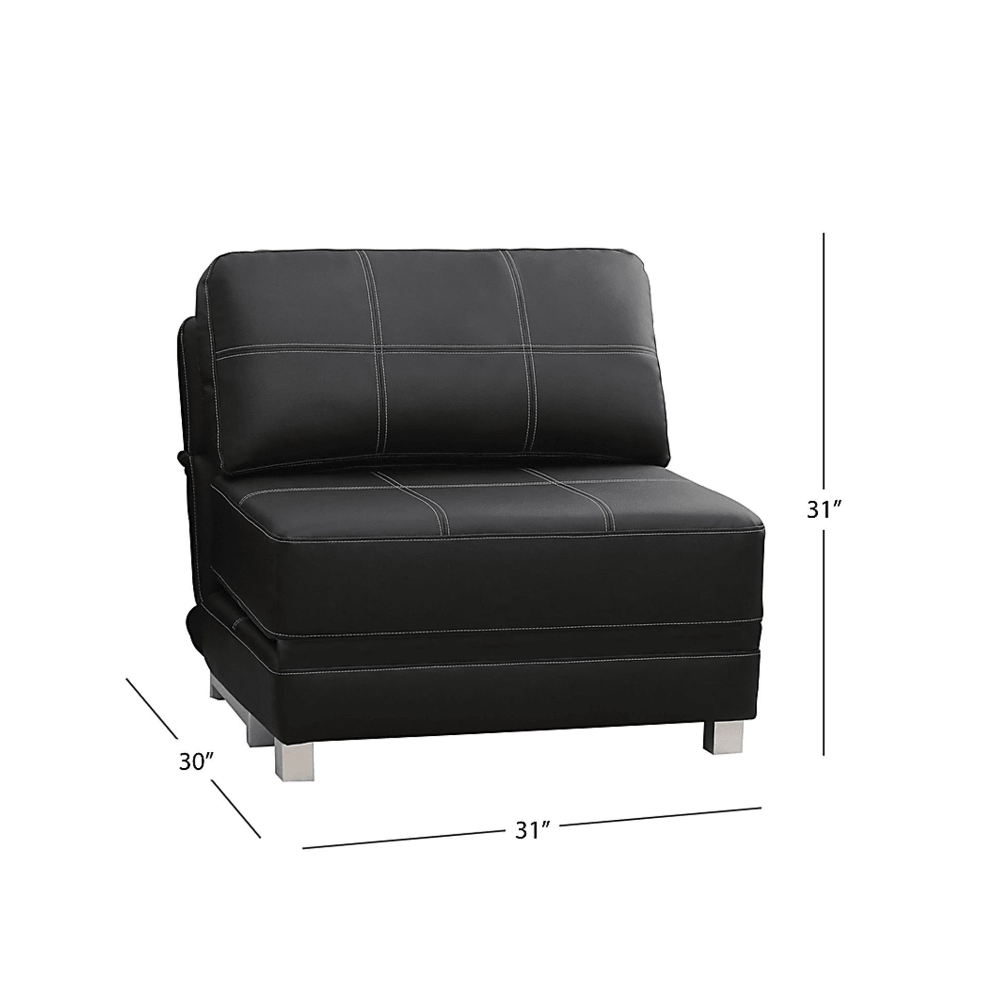 Cheever Black Convertible Futon Chair - Image 6
