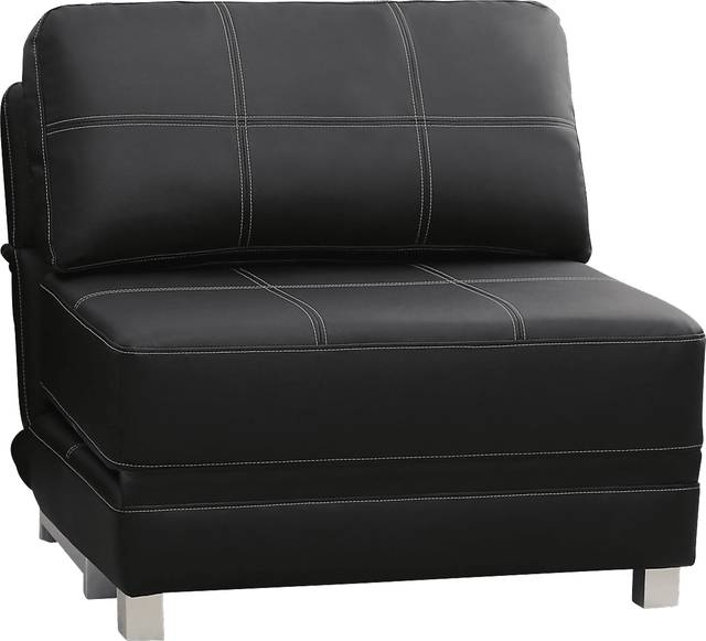 Cheever Black Convertible Futon Chair - Thumbnail - Image 1
