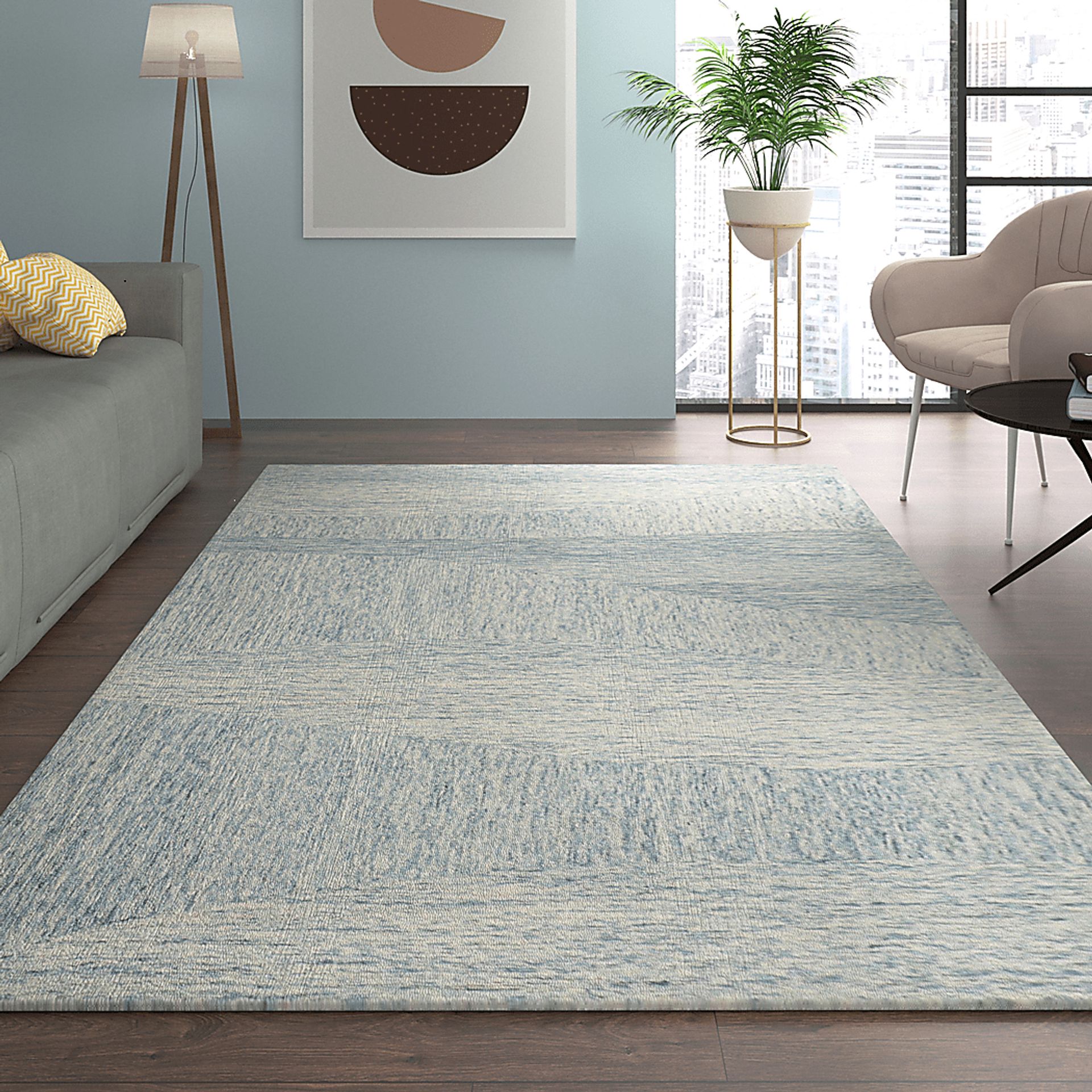 Chelsei Blue/Ivory 5' x 7'9 Rug - Image 2