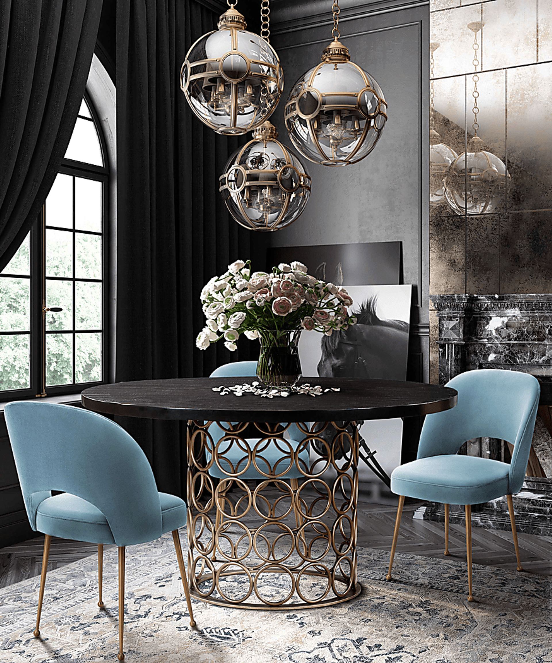 Chelsera Blue Dining Chair - Image 7