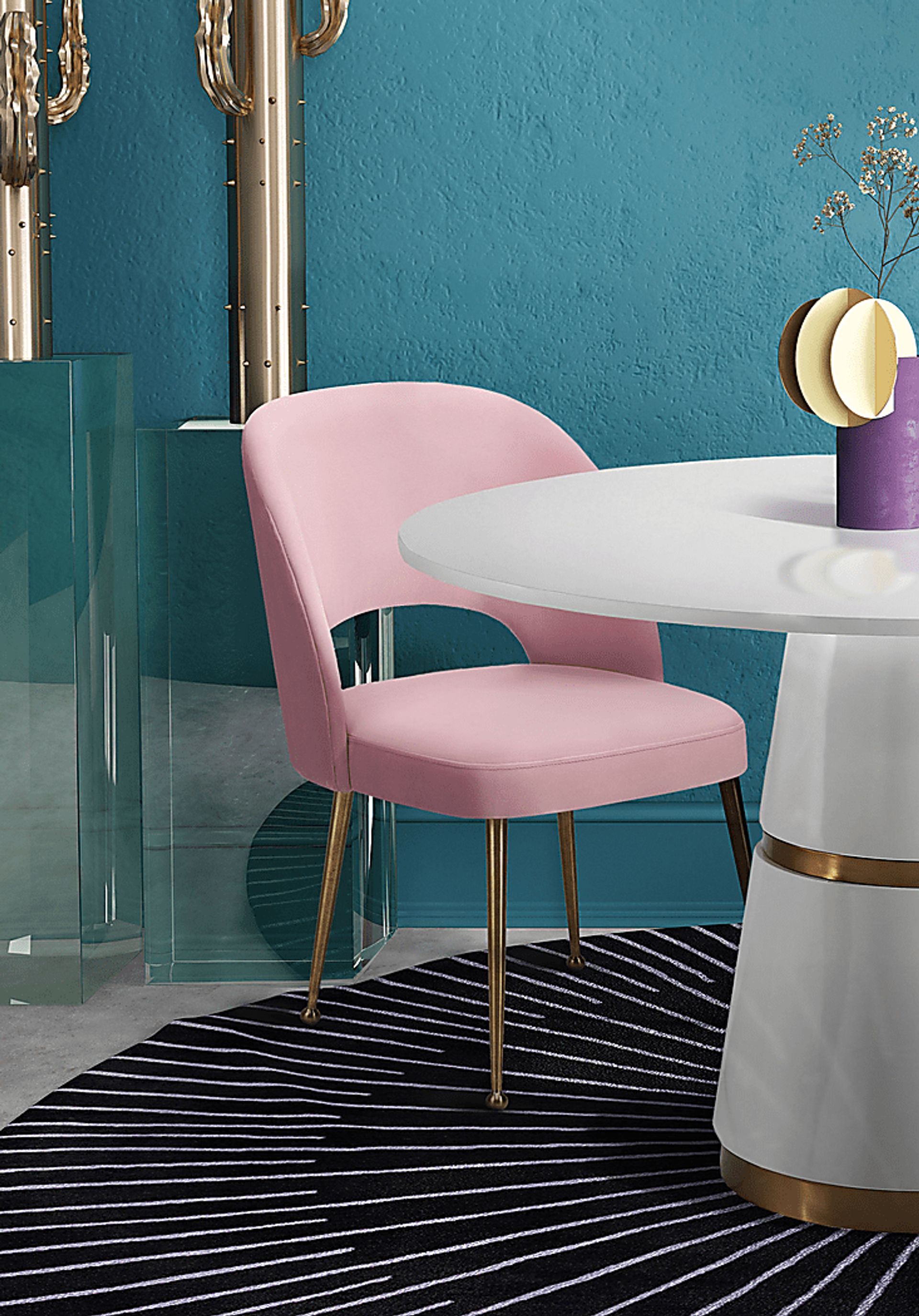 Chelsera Blush Dining Chair - Image 9