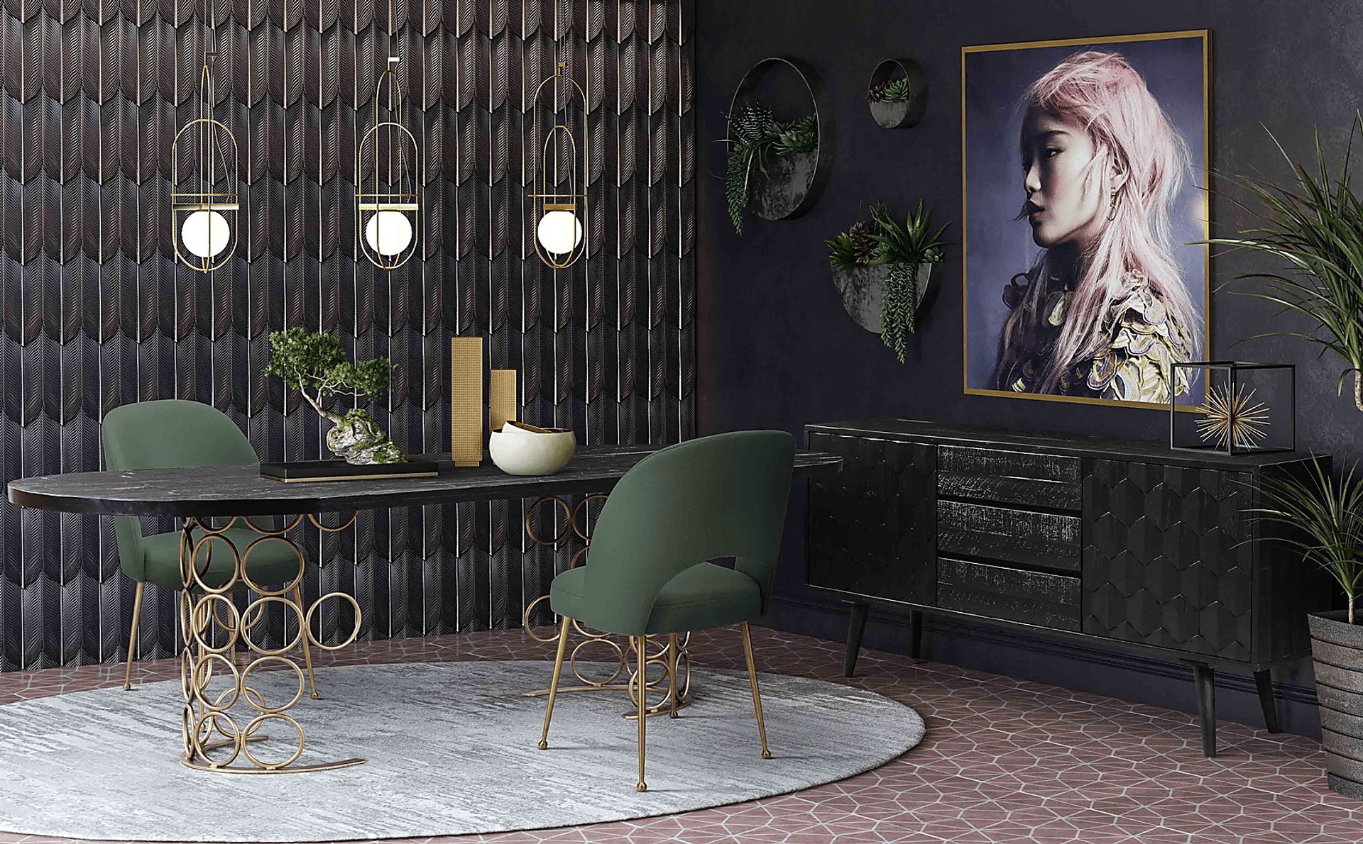 Chelsera Green Dining Chair - Image 5