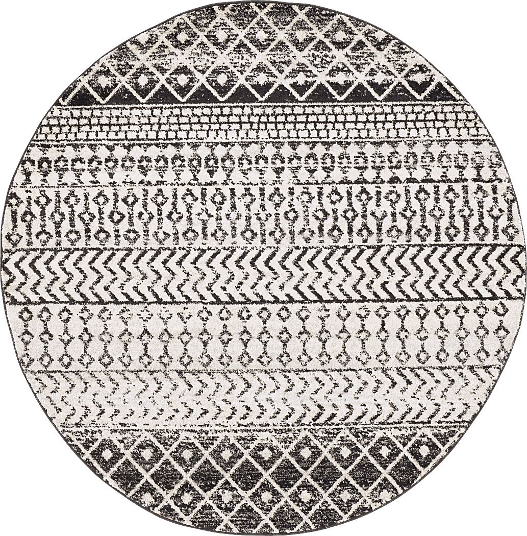 Chelsina I Gray 4' Round Rug