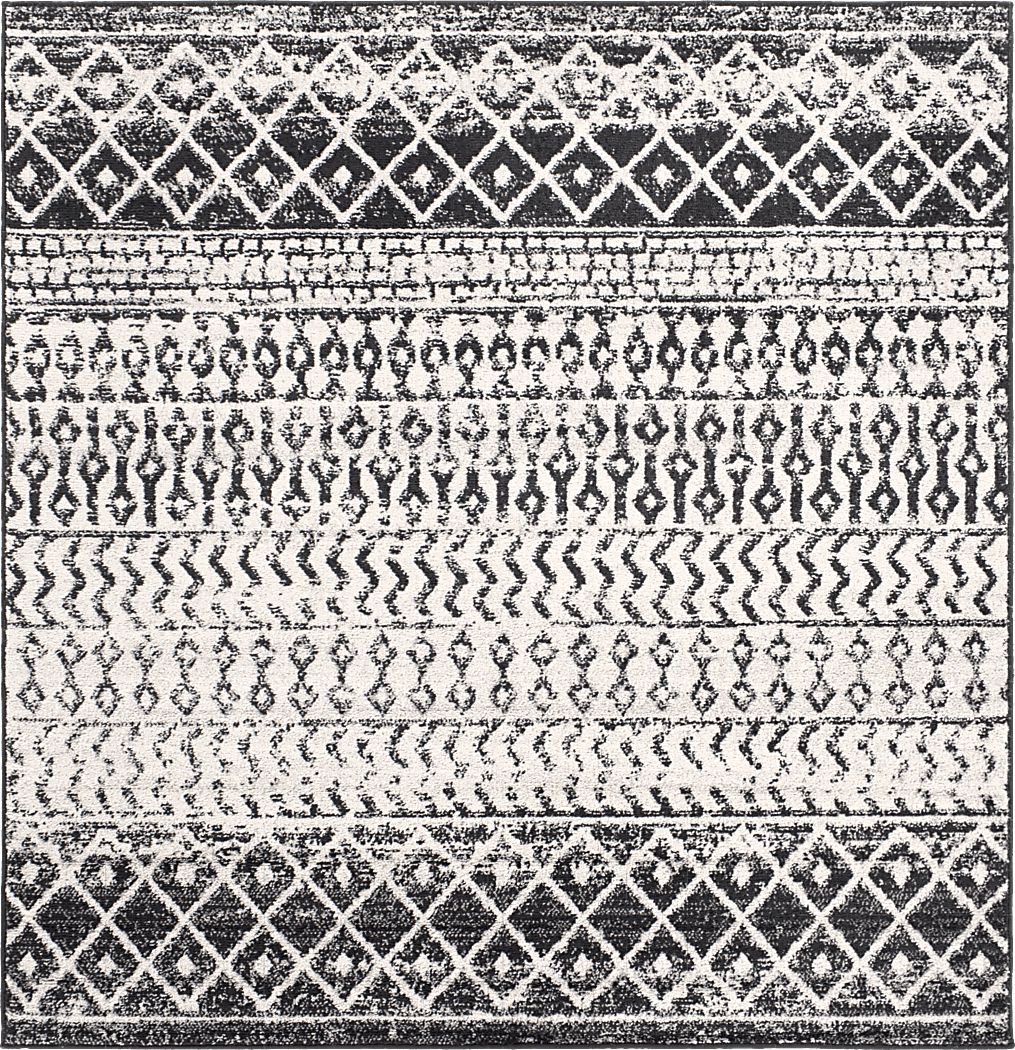 Chelsina I Gray 5' Square Rug