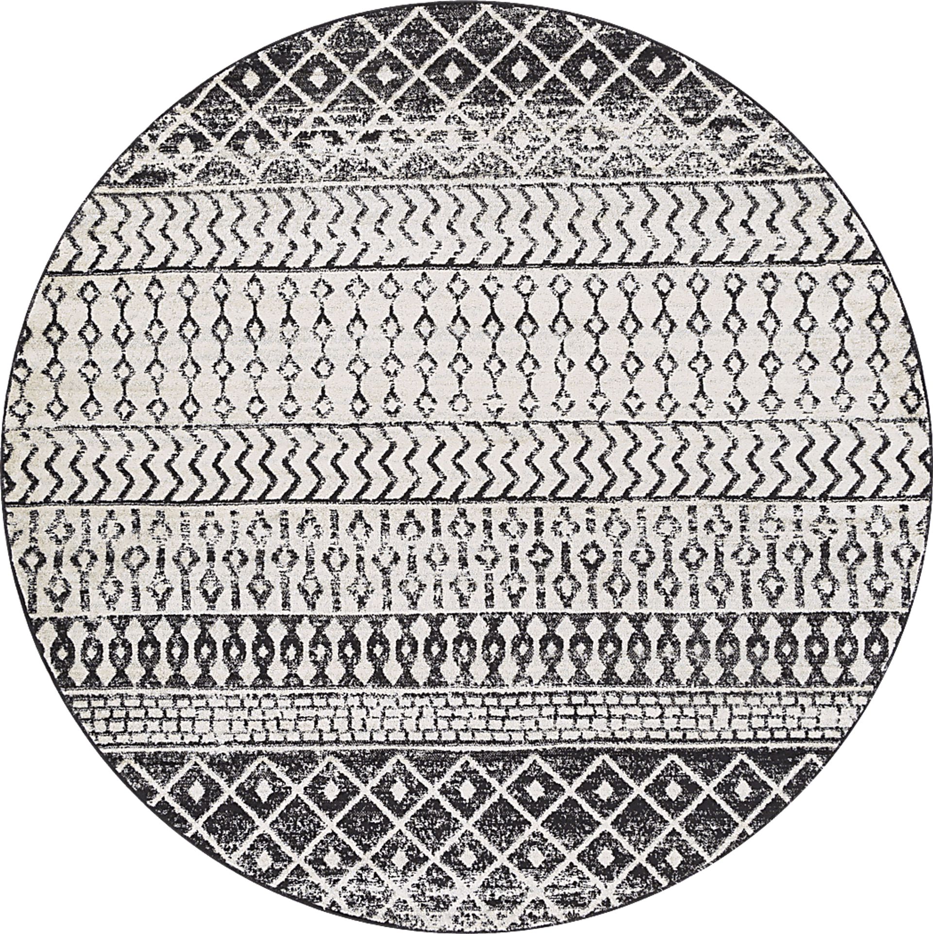 Chelsina I Gray 7'10 Round Rug - Image 1