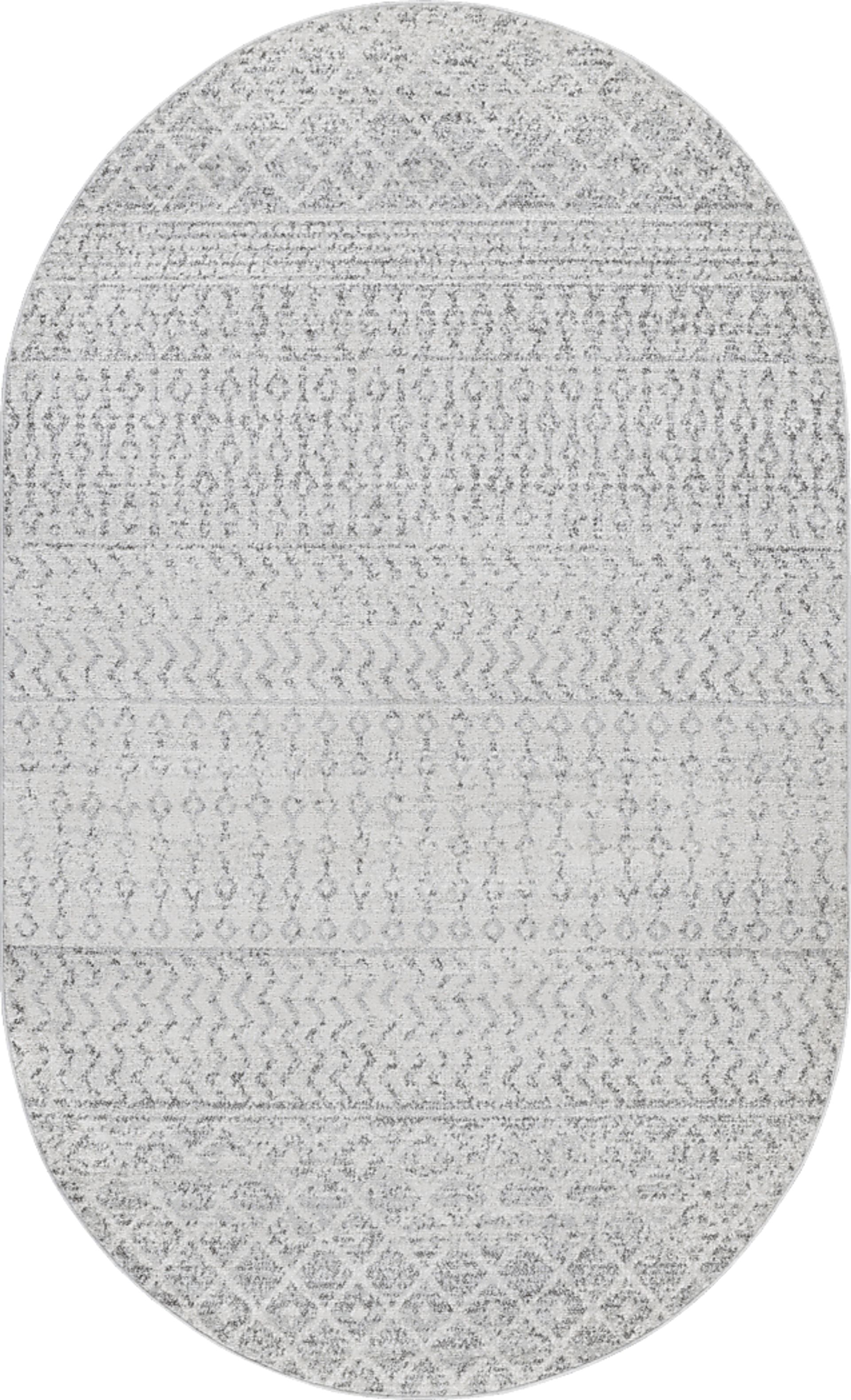 Chelsina I Light Gray 5' x 8' Oval Rug - Image 1