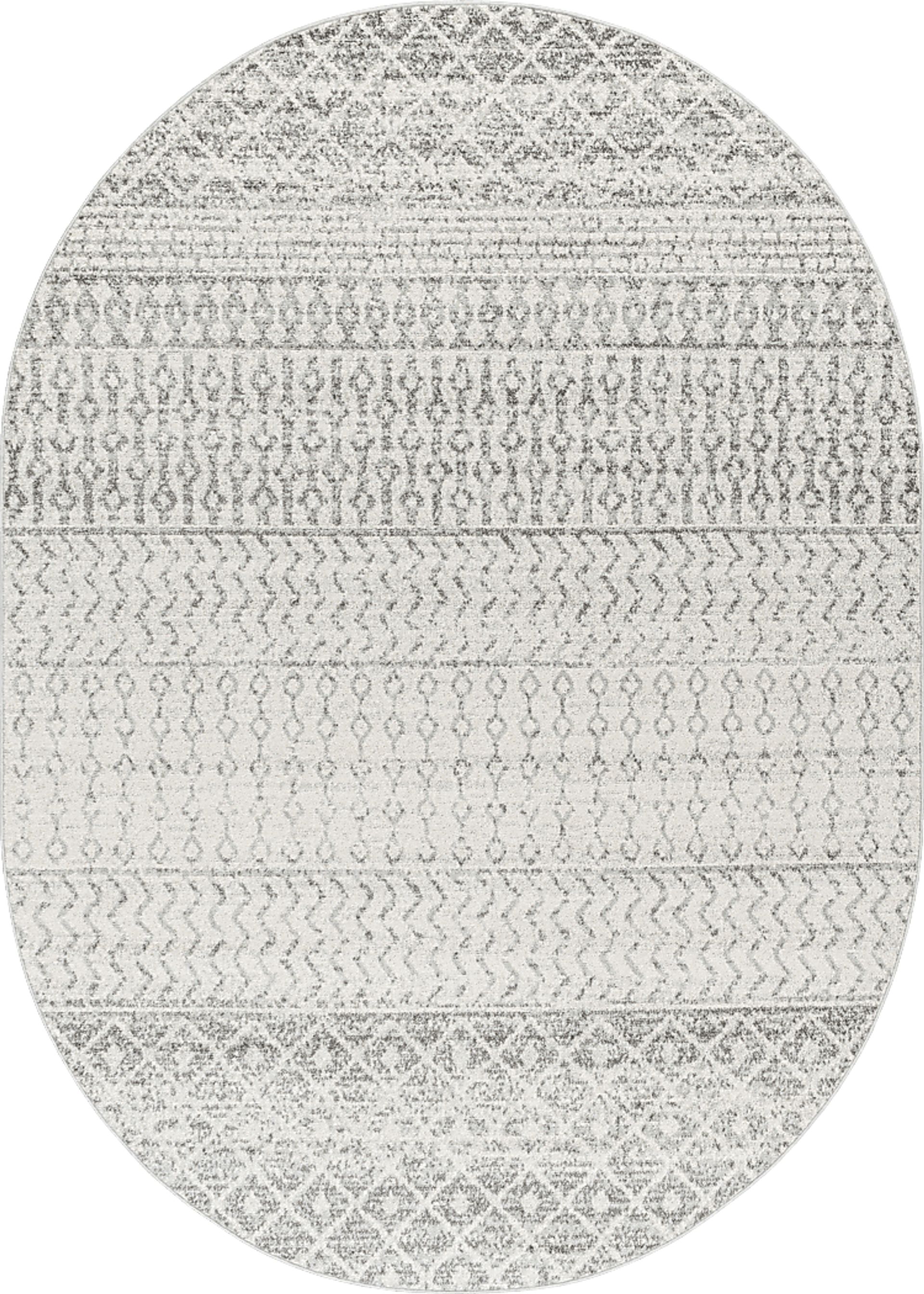 Chelsina I Light Gray 6'7 x 9' Oval Rug - Image 1