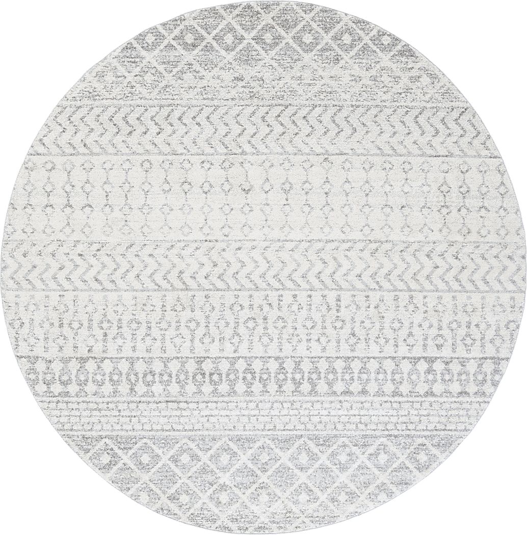 Chelsina I Light Gray 7'10 Round Rug