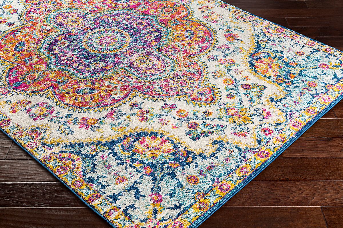 Chelsina II Blue,Multi Rug | Rooms to Go