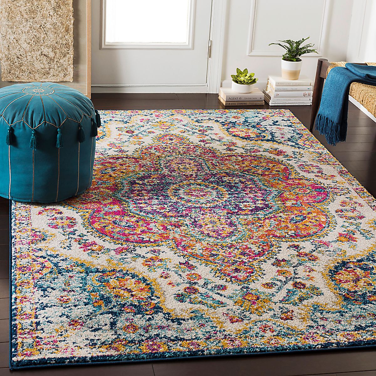Chelsina II Blue,Multi Rug | Rooms to Go