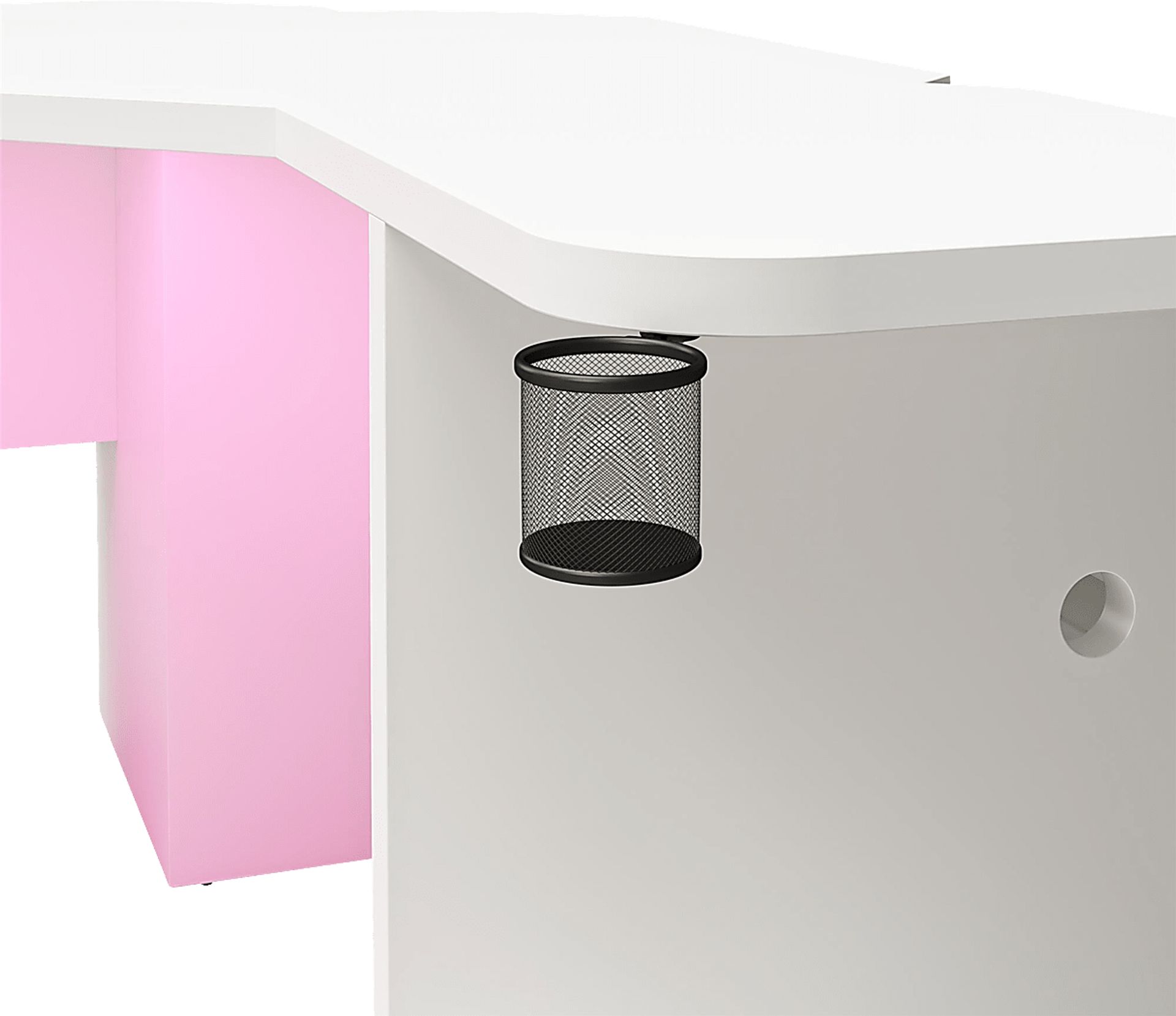 Chelswolde White Gaming Desk - Image 5
