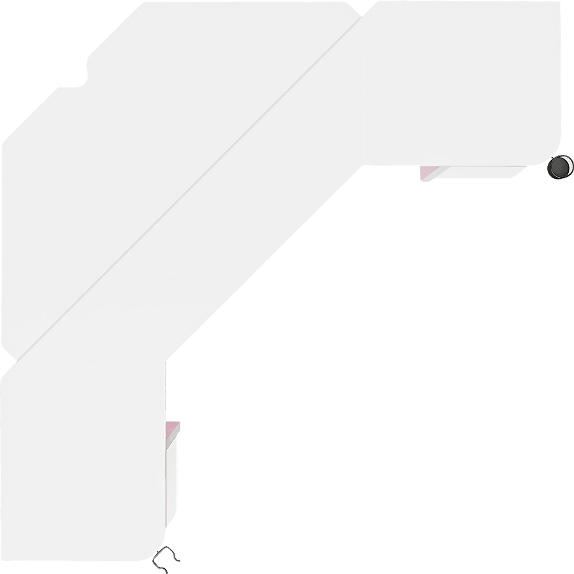 Chelswolde White Gaming Desk - Image 7