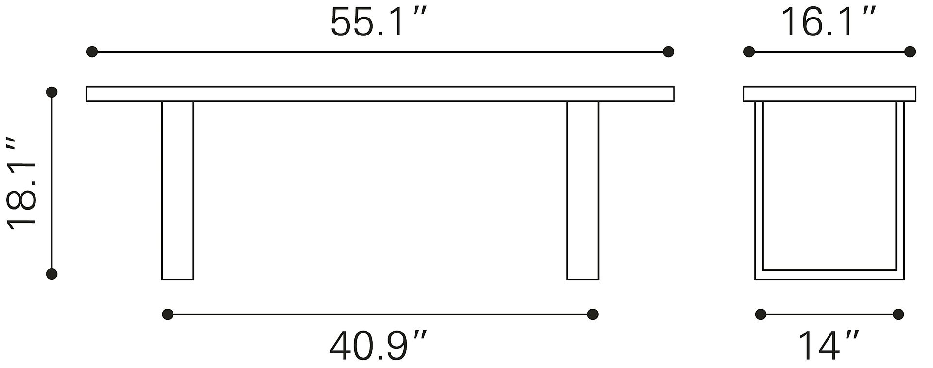 Chenault Brown Bench - Image 7