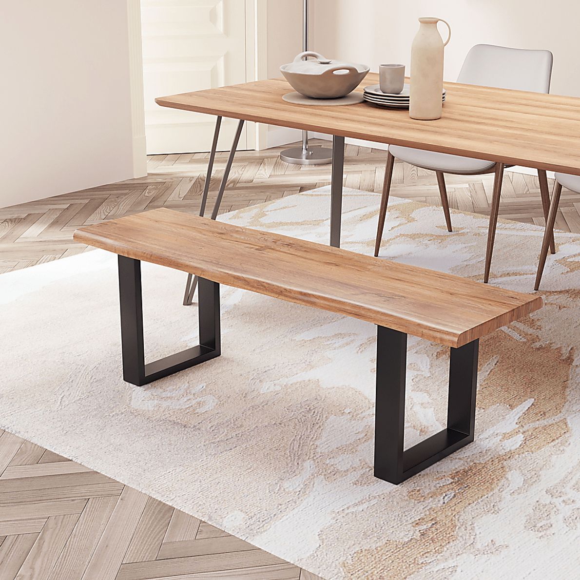 Chenault Brown Bench