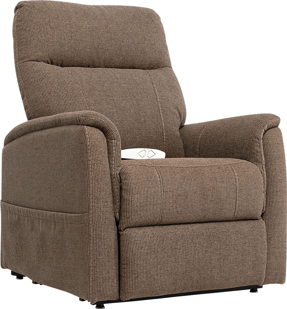 Chend Brown Polyester Fabric Power Recliner | Rooms to Go