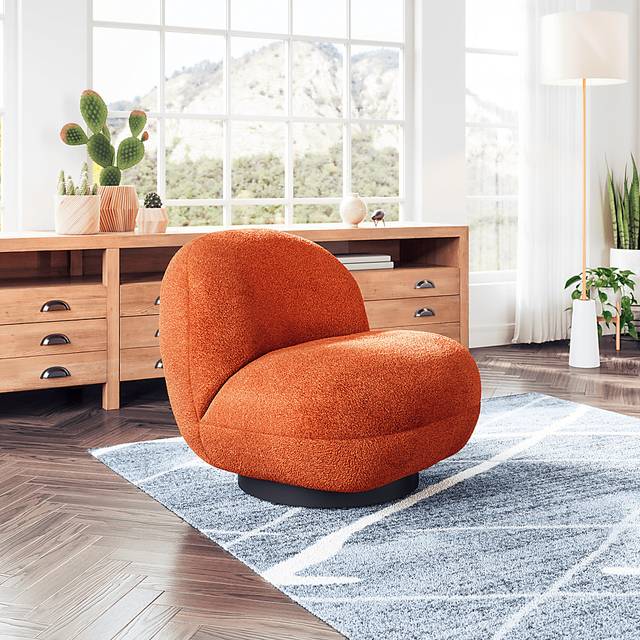 Chenega Orange Accent Chair - Thumbnail - Image 11