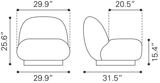 Chenega Orange Accent Chair - Thumbnail - Image 8