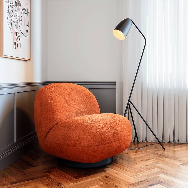 Chenega Orange Accent Chair - Thumbnail - Image 10