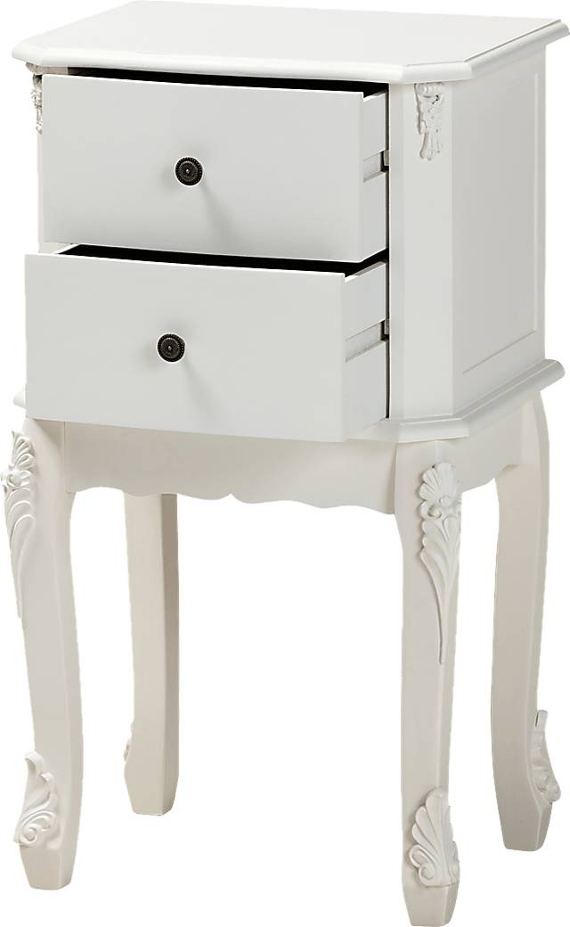 Cherabon White Nightstand - Thumbnail - Image 2