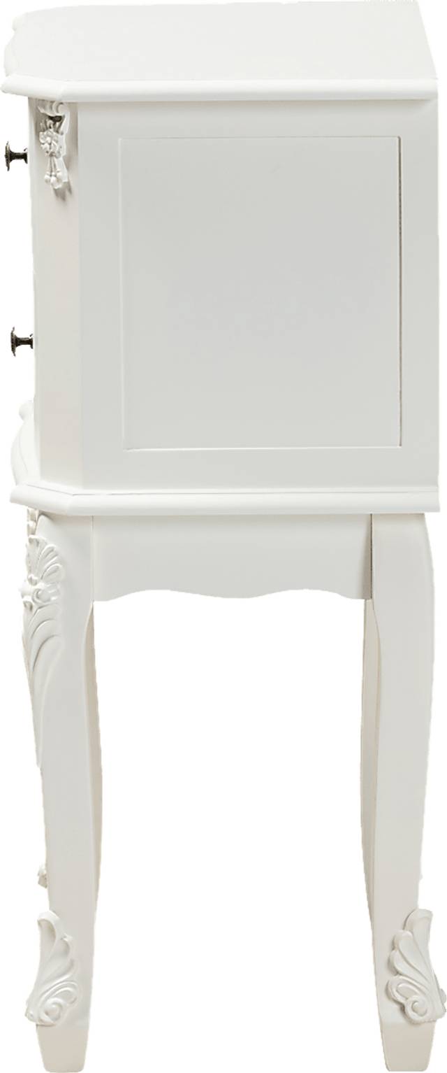 Cherabon White Nightstand - Thumbnail - Image 4