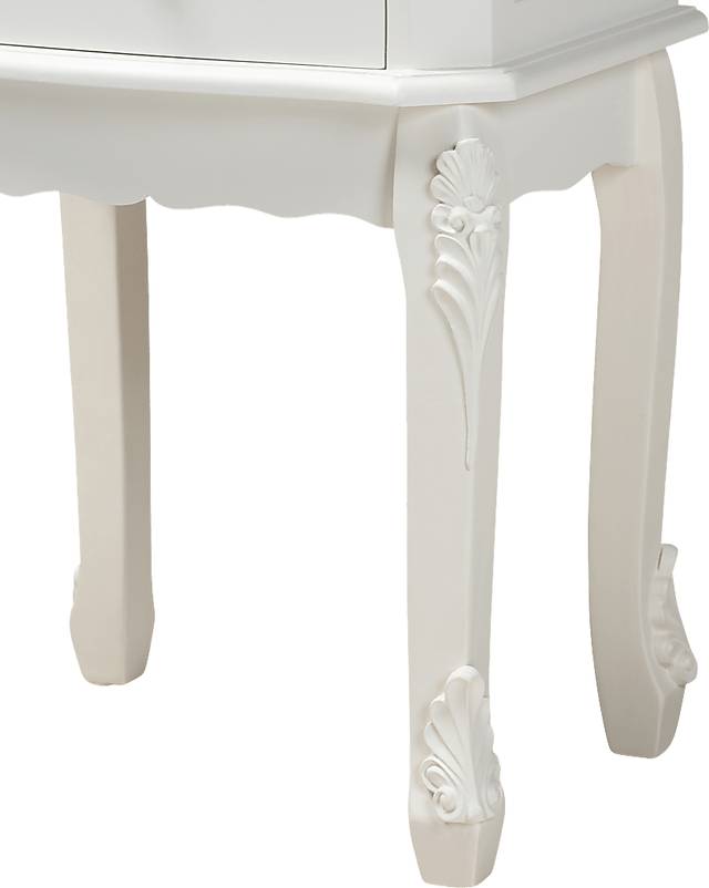 Cherabon White Nightstand - Thumbnail - Image 6