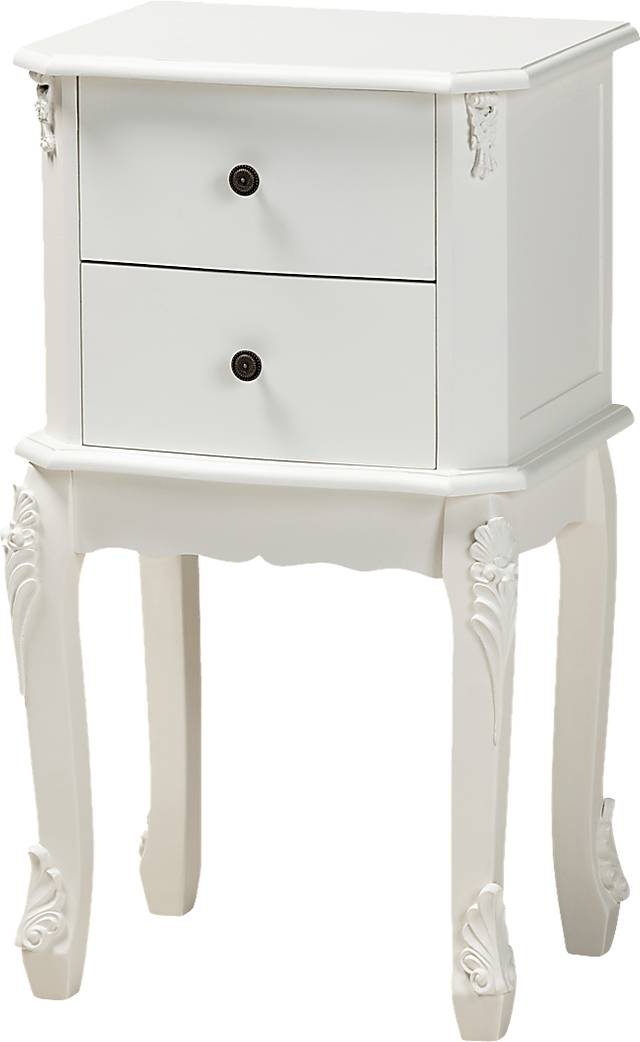 Cherabon White Nightstand - Thumbnail - Image 1