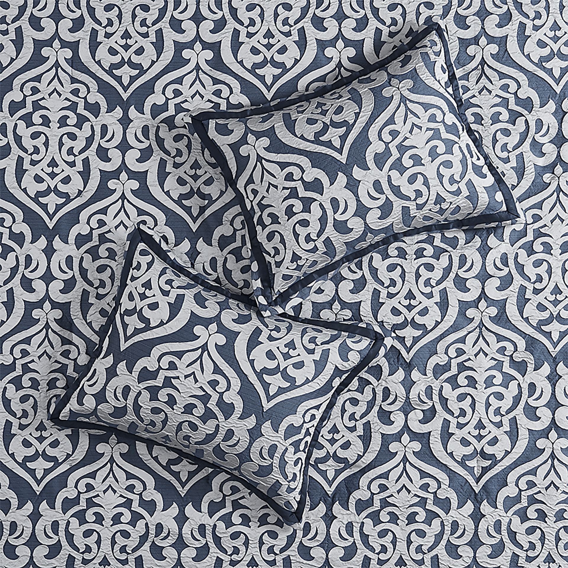 Cherbourg Blue 8 Pc California King Comforter Set - Image 7