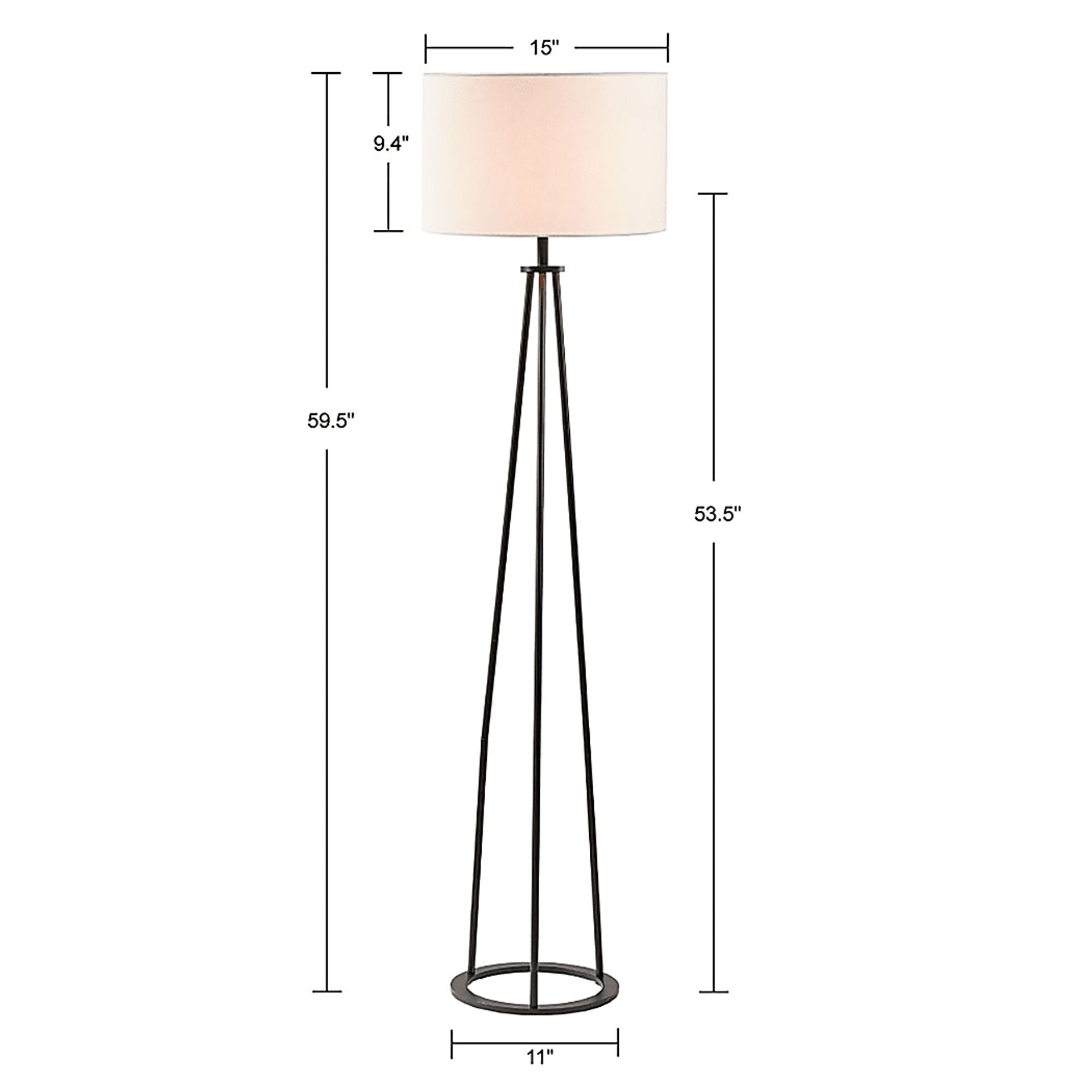 Cheri Peak Black Floor Lamp - Image 7