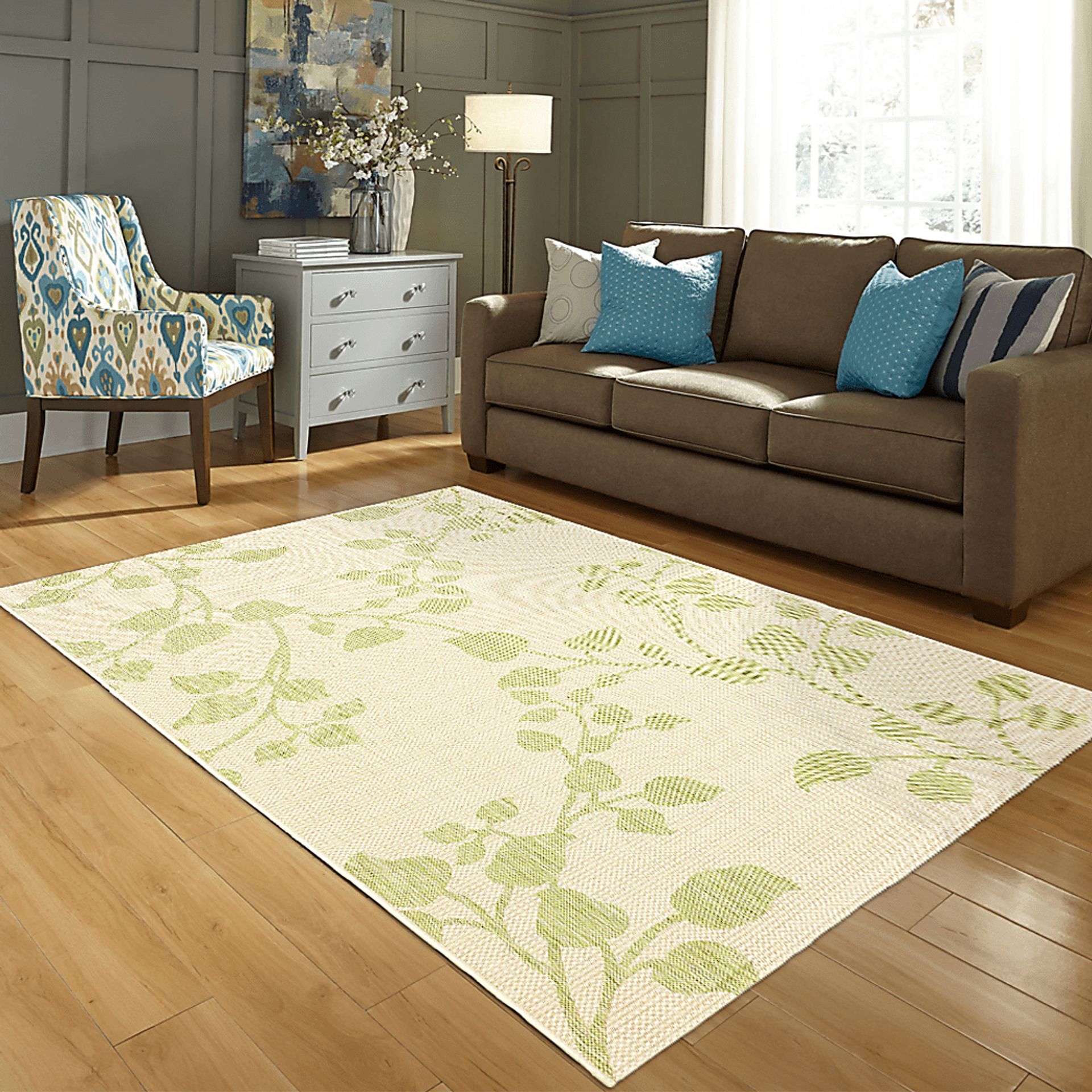 Cherine Green 7' x 5' Indoor/Outdoor Rug - Image 3