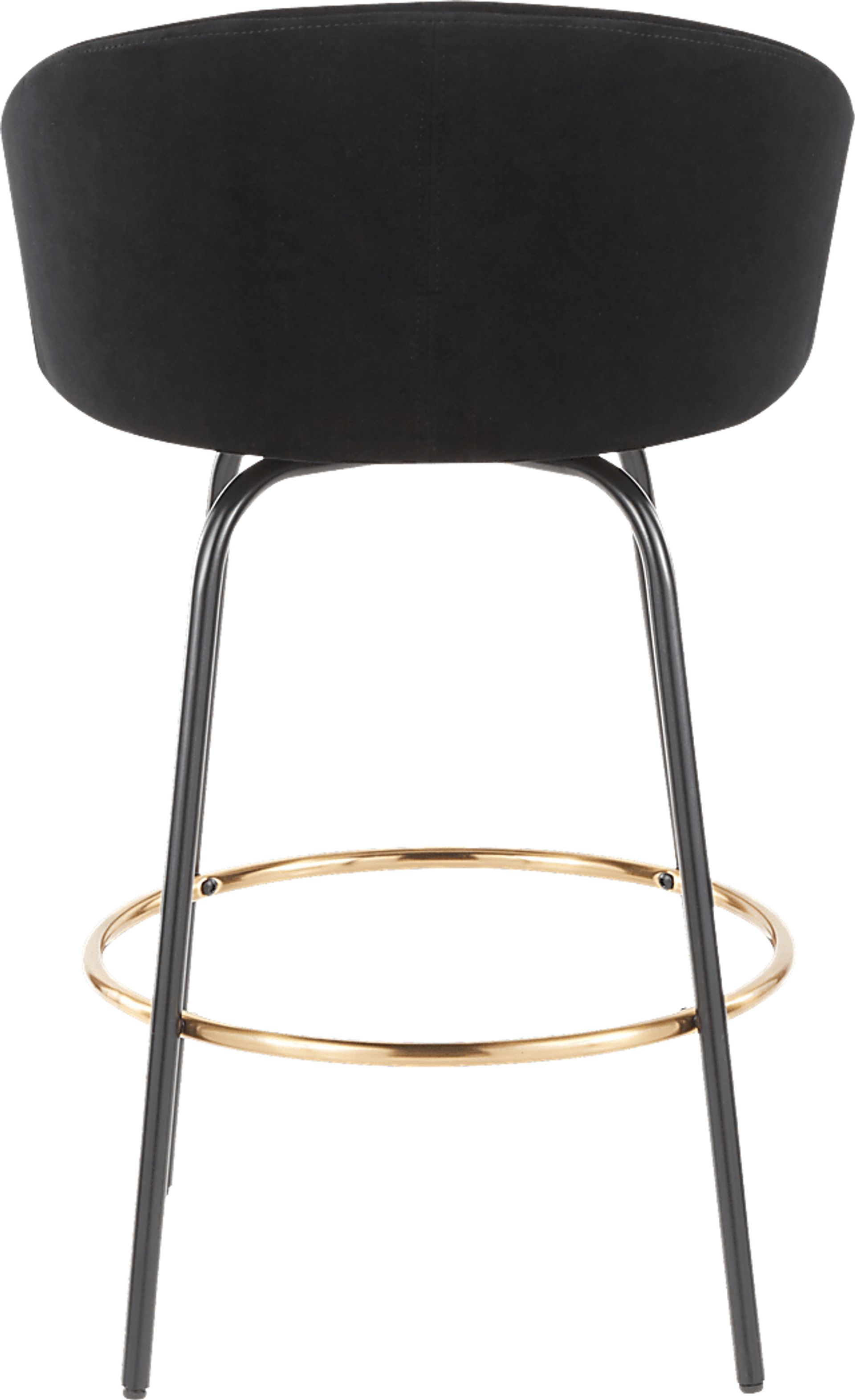 Cherlyn Black Velvet Counter Height Stool, Set of 2 - Image 5