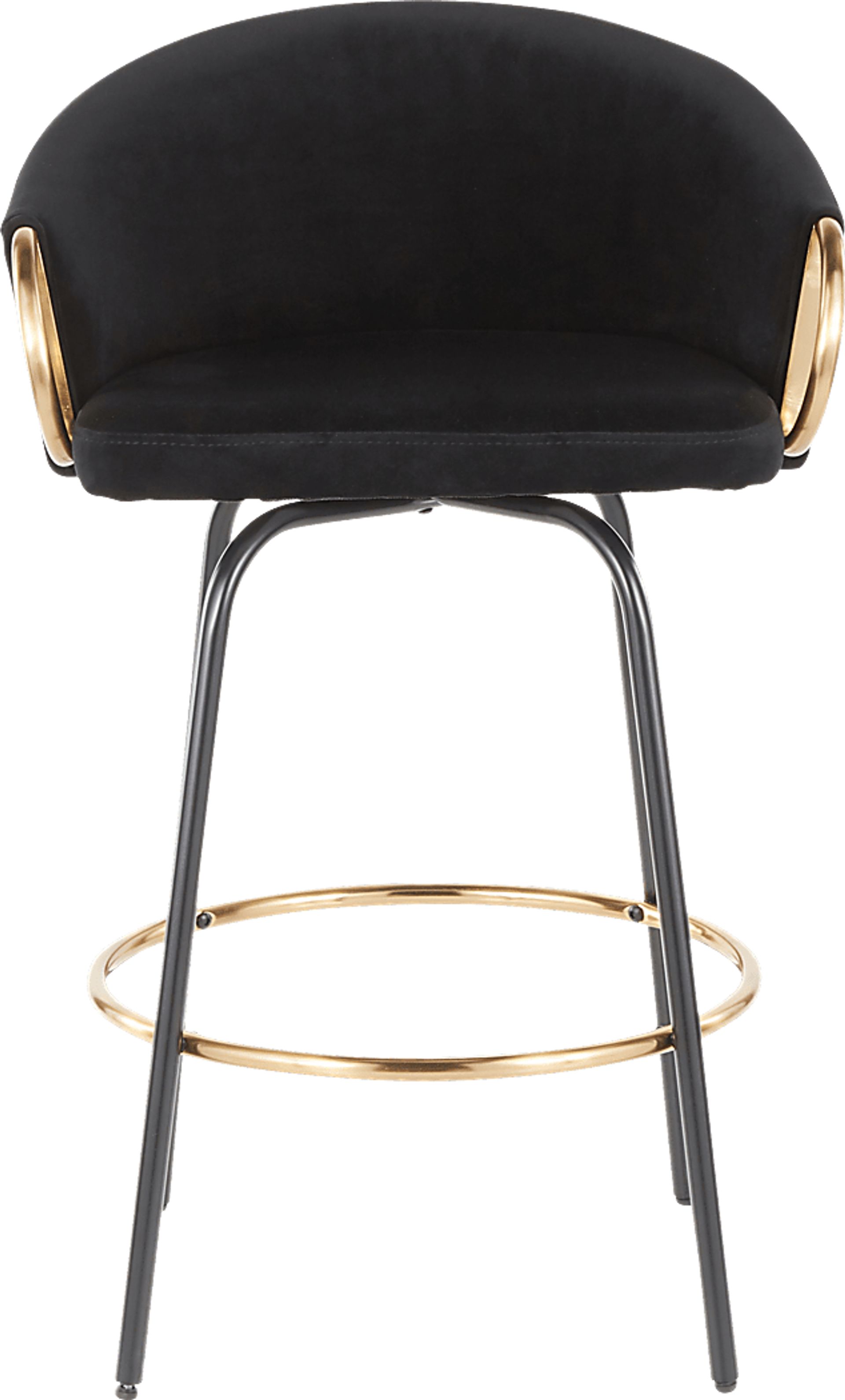 Cherlyn Black Velvet Counter Height Stool, Set of 2 - Image 6
