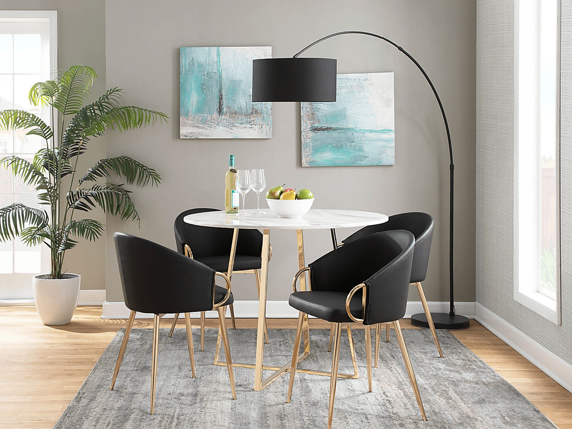Cherlyn Black Gold Side Chair - Image 7