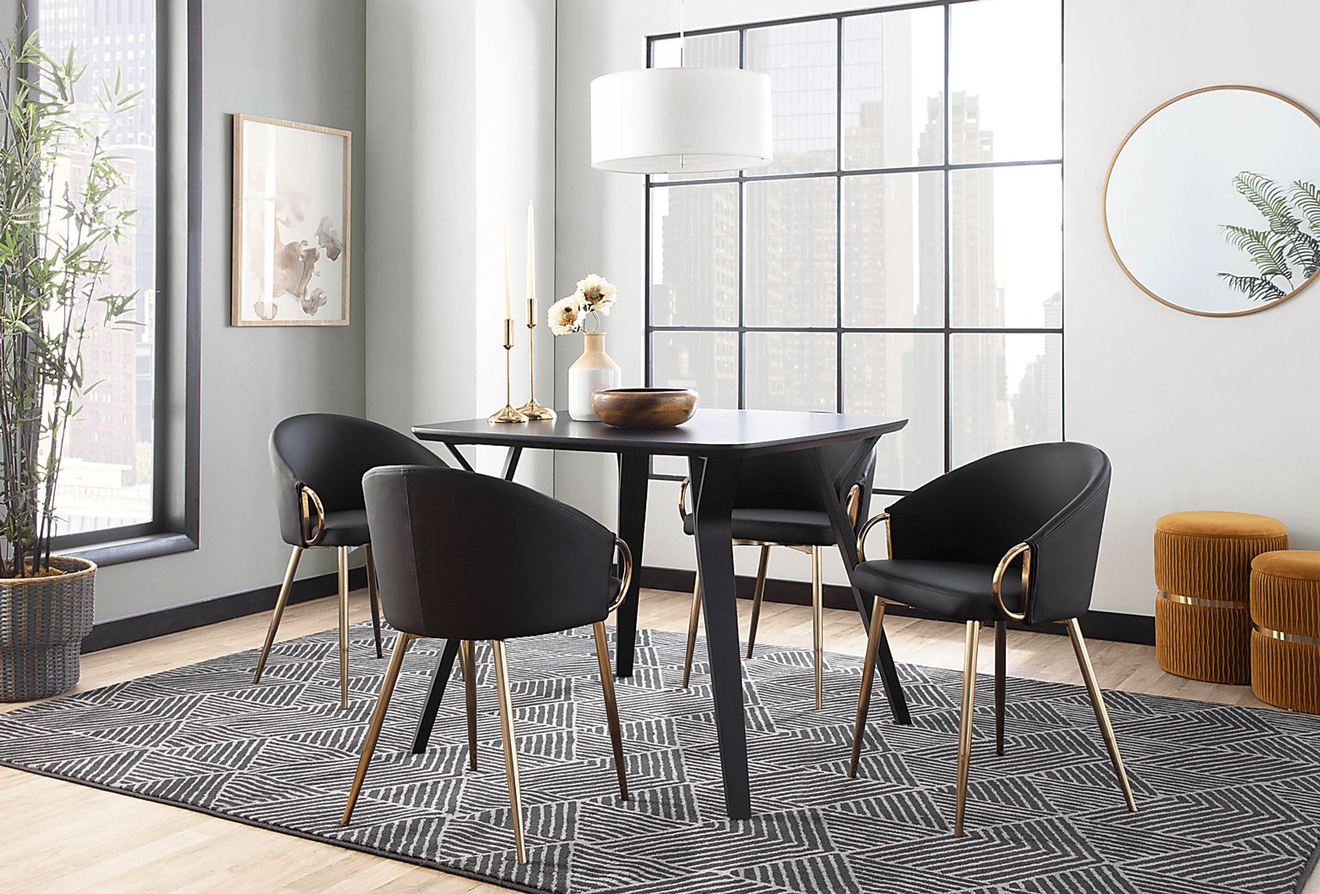 Cherlyn Black Gold Side Chair - Image 9